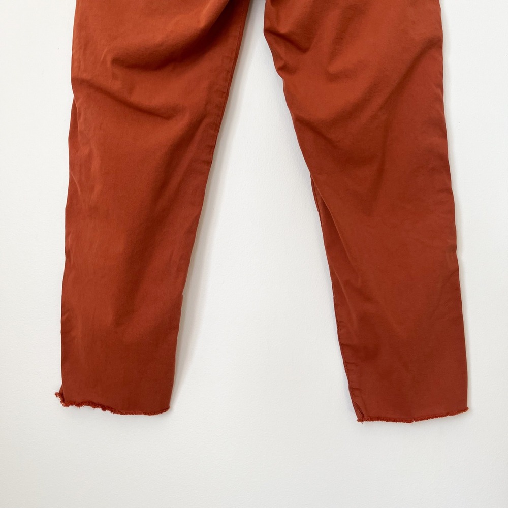 Frank & Eileen Wicklow Chino Crop Pants Raw Hem Womens 6 Rust - Picture 7 of 12